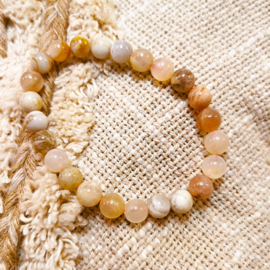 Maansteen mix Armband 8mm