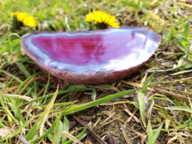 Gekleurde Agaat schijf 10,9 cm