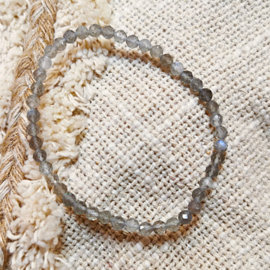 Labradoriet facet Armband  4mm