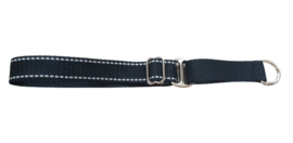 Martingale halsband zwart met reflectie,  2.5cm breed