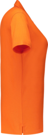 Dames polo oranje