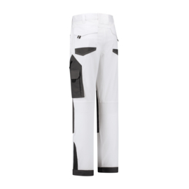 BTX 4 WAY strech werkbroek wit / grijs