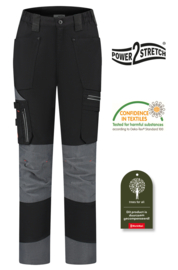 Dames strech werkbroek zwart