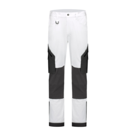 BTX 4 WAY strech werkbroek wit / grijs