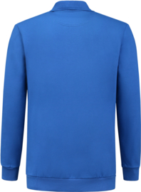 Zware kwaliteit polosweater WM royal blue