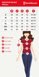 Winter softshell WorkWoman zwart