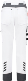 Dames strech werkbroek wit /grijs