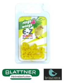 Bagues Élastiques E-Z 4,5mm par 50 pièces Jaune (E-Z Elastic Ring Ø 4,5 mm Nachfüllset 50 Ringe gelb)