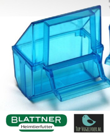 Plastic Blue Feeder Bowl Italian Wire Cage (Plastiknapf für Vorsatzgitter Italia blau)