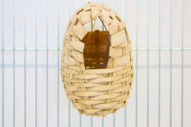 Nesting Basket Reed Large (Exotenkörbchen - Peddigrohr groß)