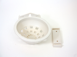 Plastic Nest 10cm incl. Holder (Plastikhakennest beige 10 cm inkl. Halter)