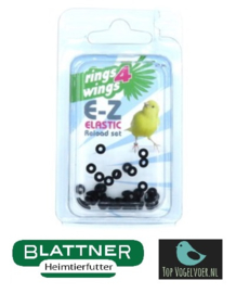 Bagues Élastiques E-Z 3mm par 50 pièces Noir (E-Z Elastic Ring Ø 3 mm Nachfüllset 50 Ringe schwarz)