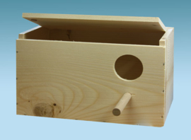 Parakeets Nest Box With Hollowing Bottom (Wellensittichnistkasten mit Eiermulde)