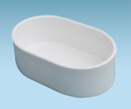 Plastic Voer / Waterbak Ovaal Wit 10cm (Futter u. Wassernapf oval ca 10 cm weiß)