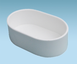 Plastic Food / Water Bowl Oval White 10 cm (Futter u. Wassernapf oval ca 10 cm weiß)