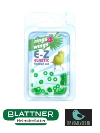 Bagues Élastiques E-Z 2mm par 50 pièces Vert (E-Z Elastic Ring Ø 2 mm Nachfüllset 50 Ringe grün)