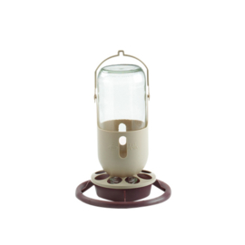 Water Dispenser With Glass Bottle 1 Liter+ 8 Holes (Futter/Wasserspender mit Glasflasche 1 Liter mit 8-Lochrand)