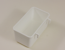 Plastic Food Bowl With Hooks 9x5x4.4 cm (Napf mit Plastikhaken rechteckig 9 x 5 x 4,4 cm)