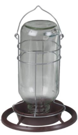 Water Dispenser With Glass Bottle 1 liter (Futter/Wasserspender mit Glasflasche 1 Liter)