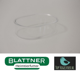 Plastic Food Bowl Oval Transparent (Napf oval 12 x 7,5 x 3,5 cm transparent)