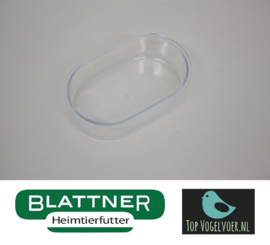 Plastic Voerbak Ovaal Transparant (Napf oval 12 x 7,5 x 3,5 cm transparent)