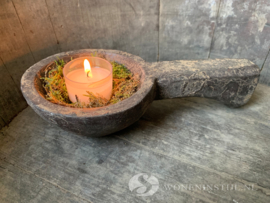 Oude Nepalese houten lepel "Grey"