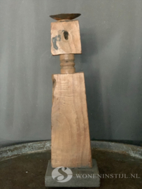 Kandelaar hout | ornament (1)