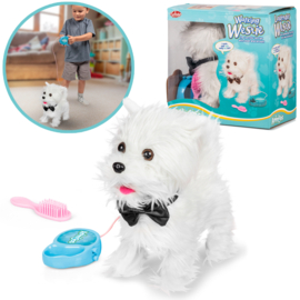 Wedley de Westie Terriër  Bewegend Lopende Hond Hondenknuffel