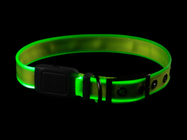 Night Dog Lichtgevende LED Honden Halsband Geel - Maat S