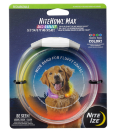 Luxe Oplaadbare Multicolor XL Led Honden Halsband + Oplaadkabel Lichtgevende Disco Voor Grote Hond