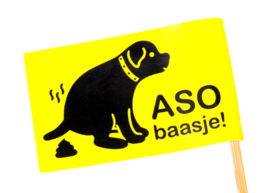 200 x Aso Baasje! Hondenpoep Vlaggetjes Poepvlaggetjes Poepprikkers Vlaggetje Honden Poep Prikkers