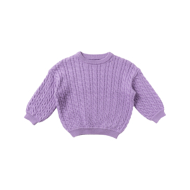 YourWishes Cable Knit Gerry Lavender