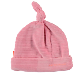 B.E.S.S. Hat Velvet Striped Pink
