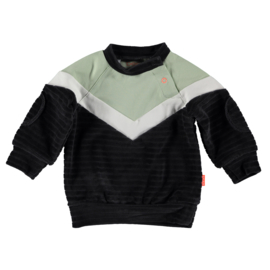 B.E.S.S. Sweater Velvet Colorblock