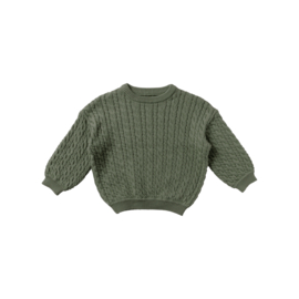 YourWishes Cable Knit Gerry Green