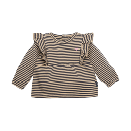 B.E.S.S. Shirt Striped Ruffles