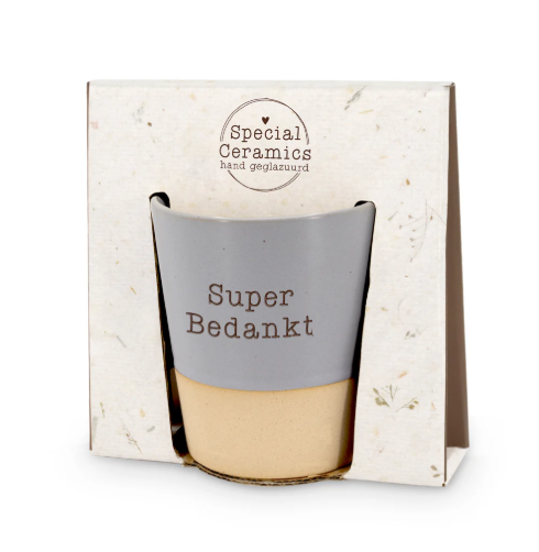 Mok - Blauw - Super bedankt - Pakketpost!