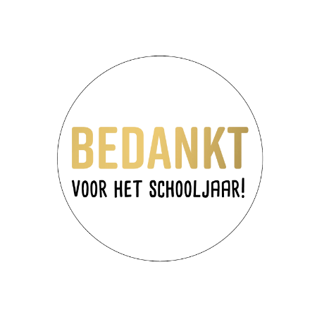 Stickers D40mm - Bedankt voor het schooljaar - 10 stuks
