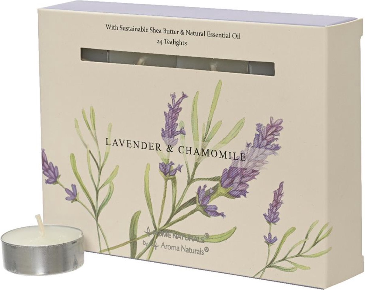Geurkaarsjes - Lavender & Chamomile - 12 stuks