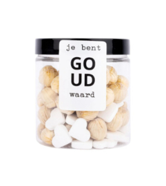 Potje snoepmix - Je bent goud waard - 130 gram - Pakketpost!