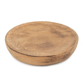 Houten schaaltje  - Rond -  Medium - 13cm - Pakketpost!