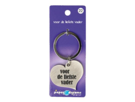 Sleutelhanger - Hart - Voor de liefste vader