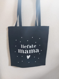 Linnen tas Mama Zwart - By Mar