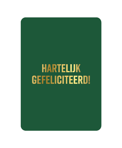 Luxe wenskaart - A6 - Hartelijk gefeliciteerd! - Enkele kaart