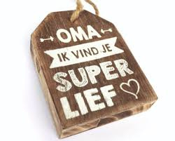 Teksthanger - Oma ik vind je super lief - Naturel - Woodart