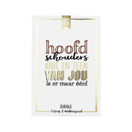 Geurzakje citrus & amberwood - Hoofd, schouders, knie en teen - 100% leuk