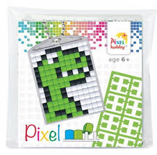 23029 Pixel sleutelhanger set compleet - Draak