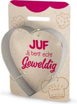 Koekjesvorm - Hart - Juf jij bent echt geweldig