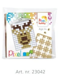 23042 Pixel sleutelhanger set compleet - Rendier wit