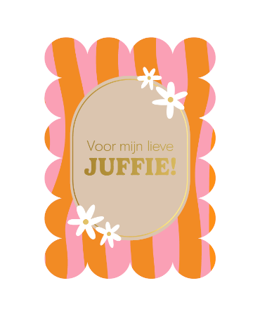 Luxe Wenskaarten bubble A6 - Voor mijn lieve juffie - Enkele kaart